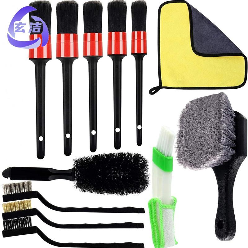 Kit de Escovas de Limpeza e Detalhamento Automotivo