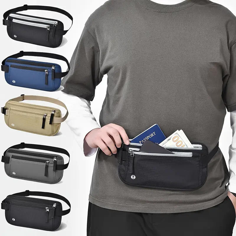 Pochete de Viagem Oculta Anti-Roubo RFID Impermeável