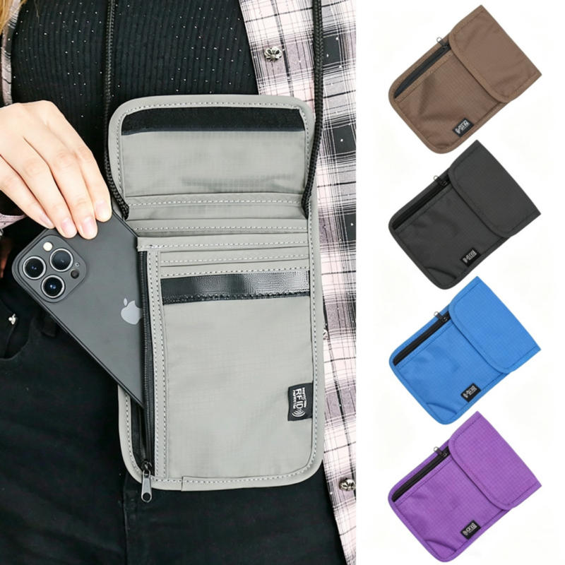 Bolsa Porta Passaporte Impermeável RFID Transversal