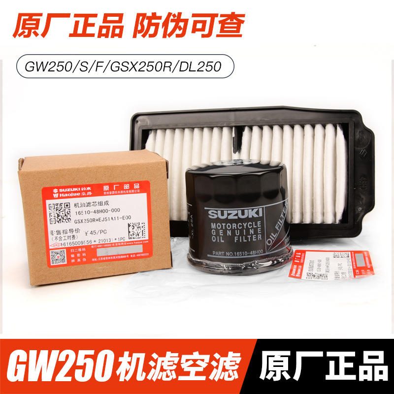 Filtro de óleo e ar Suzuki GW250 GSX250R DL