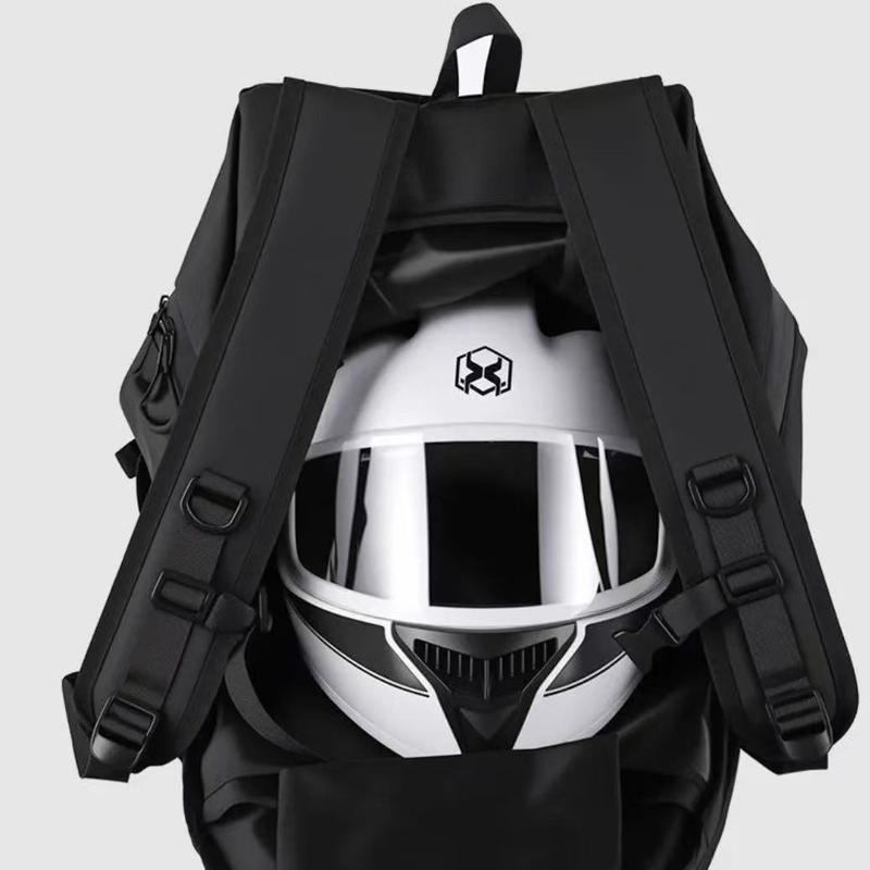 Mochila impermeável grande para capacete de moto unissex