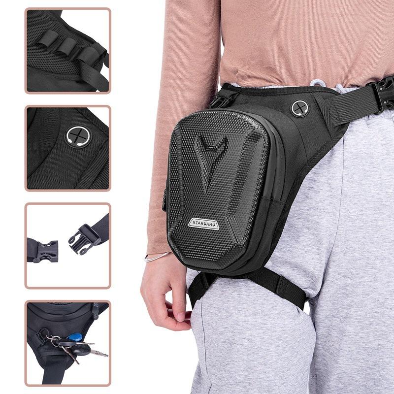 Bolsa de perna rígida para moto pochete masculina