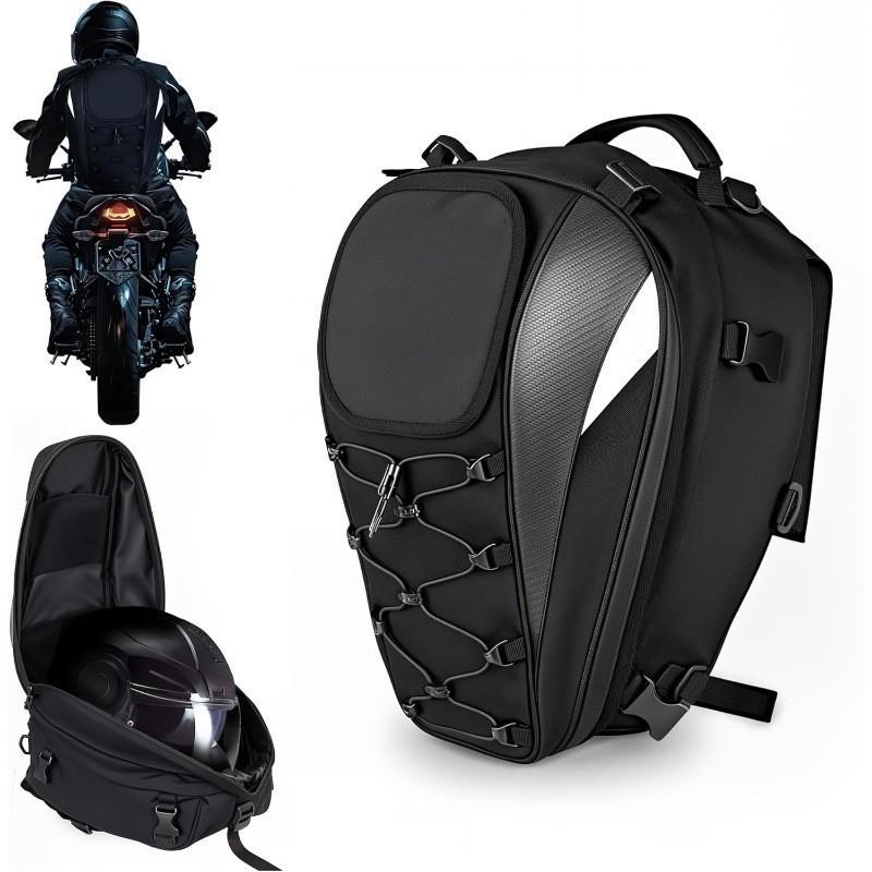 Mochila para capacete de moto impermeável bolsa traseira
