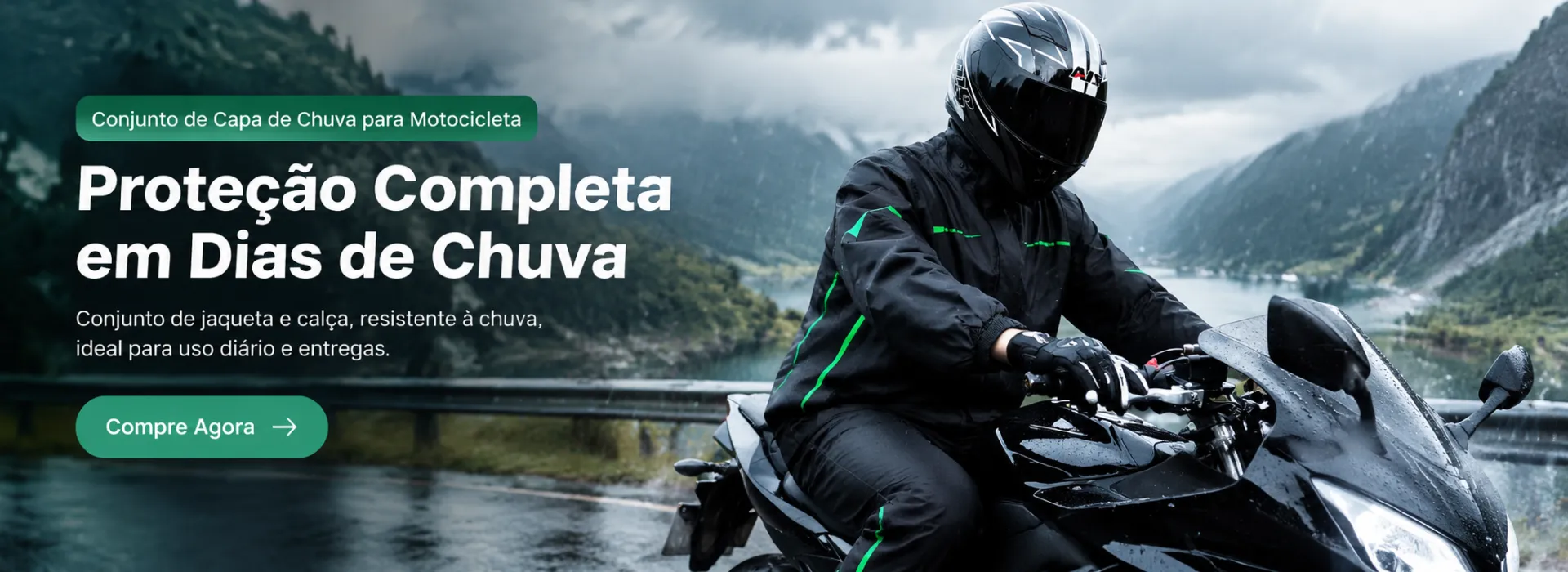 Conjunto capa de chuva moto masculina impermeável